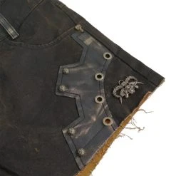 DEVIL FASHION Short 'Steampunk Gear' Marron -ALCHEMY GOTHIC shop short steampunk gear marron 18