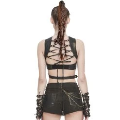 DEVIL FASHION Short 'Steampunk Gear' Marron -ALCHEMY GOTHIC shop short steampunk gear marron 2