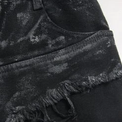 DEVIL FASHION Short 'Zephir' Noir 23 DEVIL FASHION Short 'Zephir' Noir -ALCHEMY GOTHIC shop short zephir noir 9