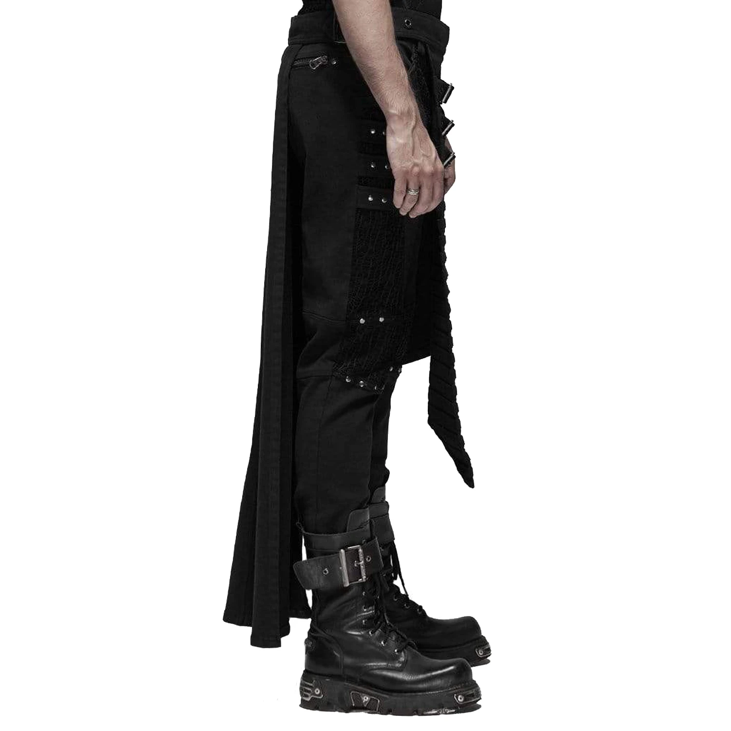 PUNK RAVE Surjupe Pour Hommes 'Nomads Tribe' Noire 7 PUNK RAVE Surjupe Pour Hommes 'Nomads Tribe' Noire – Image 5