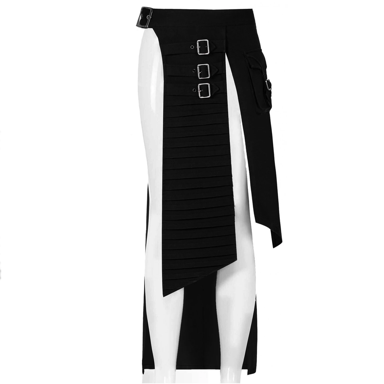 PUNK RAVE Surjupe Pour Hommes 'Nomads Tribe' Noire 8 PUNK RAVE Surjupe Pour Hommes 'Nomads Tribe' Noire – Image 6