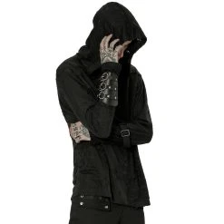 PUNK RAVE Sweat à Capuche 'Cynfael' Noir -ALCHEMY GOTHIC shop sweat a capuche cynfael noir 4