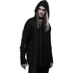 PUNK RAVE Sweat à Capuche Gothique 'Zephyr' Noir -ALCHEMY GOTHIC shop sweat a capuche gothique zephyr noir 4
