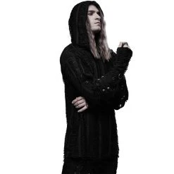 PUNK RAVE Sweat à Capuche Gothique 'Zephyr' Noir -ALCHEMY GOTHIC shop sweat a capuche gothique zephyr noir 5