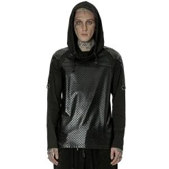 PUNK RAVE Sweat à Capuche 'Lycidas' Noir -ALCHEMY GOTHIC shop sweat a capuche lycidas noir 1