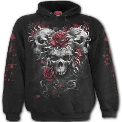 Spiral Direct Sweat à Capuche Pour Enfants 'Skulls N' Roses' Noir