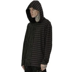 PUNK RAVE Sweat à Capuche 'Ywain' Noir -ALCHEMY GOTHIC shop sweat a capuche ywain noir 3