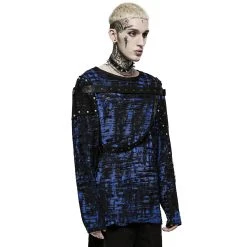 PUNK RAVE Sweat 'Neobus' Noir Et Bleu -ALCHEMY GOTHIC shop sweat neobus noir et bleu 3