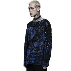 PUNK RAVE Sweat 'Neobus' Noir Et Bleu -ALCHEMY GOTHIC shop sweat neobus noir et bleu 4