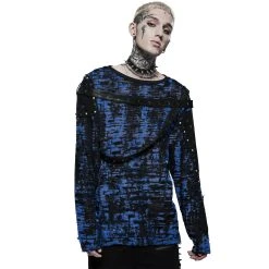 PUNK RAVE Sweat 'Neobus' Noir Et Bleu -ALCHEMY GOTHIC shop sweat neobus noir et bleu 5