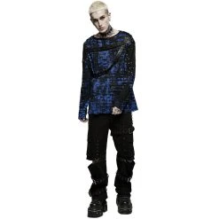 PUNK RAVE Sweat 'Neobus' Noir Et Bleu -ALCHEMY GOTHIC shop sweat neobus noir et bleu 6