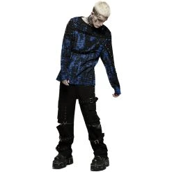 PUNK RAVE Sweat 'Neobus' Noir Et Bleu -ALCHEMY GOTHIC shop sweat neobus noir et bleu 8