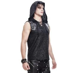 DEVIL FASHION T-Shirt à Capuche 'Haboolm' Noir -ALCHEMY GOTHIC shop t shirt a capuche haboolm noir 8