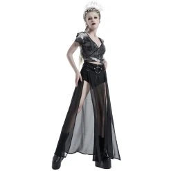 PUNK RAVE T-Shirt à Manches Courtes 'Punk Bandage' Gris -ALCHEMY GOTHIC shop t shirt a manches courtes punk bandage gris 5