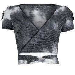 PUNK RAVE T-Shirt à Manches Courtes 'Punk Bandage' Gris -ALCHEMY GOTHIC shop t shirt a manches courtes punk bandage gris 7
