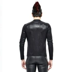 DEVIL FASHION T-Shirt à Manches Longues 'Cyber Punk' Noir Brillant -ALCHEMY GOTHIC shop t shirt a manches longues cyber punk noir brillant 2