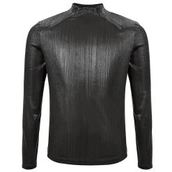 DEVIL FASHION T-Shirt à Manches Longues 'Cyber Punk' Noir Brillant