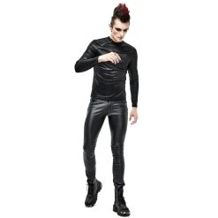 DEVIL FASHION T-Shirt à Manches Longues 'Cyber Punk' Noir Brillant -ALCHEMY GOTHIC shop t shirt a manches longues cyber punk noir brillant 8