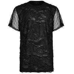 PUNK RAVE T-Shirt 'Broken Holes' Noir