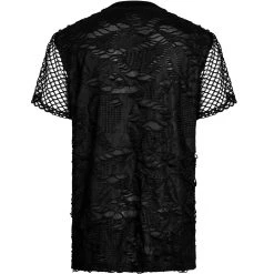 PUNK RAVE T-Shirt 'Broken Holes' Noir -ALCHEMY GOTHIC shop t shirt broken holes noir 9