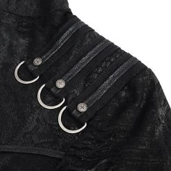 DEVIL FASHION T-Shirt Manches Longues 'Diablo Shabby' à Capuche Noir -ALCHEMY GOTHIC shop t shirt manches longues diablo shabby a capuche noir 14