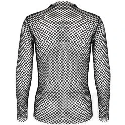 PUNK RAVE T-Shirt Manches Longues 'Xanthus' En Résille Noire -ALCHEMY GOTHIC shop t shirt manches longues xanthus en resille noire 13