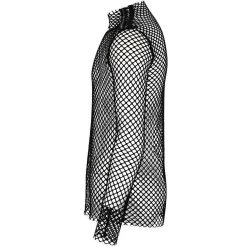 PUNK RAVE T-Shirt Manches Longues 'Xanthus' En Résille Noire -ALCHEMY GOTHIC shop t shirt manches longues xanthus en resille noire 14