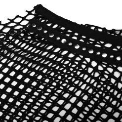 PUNK RAVE T-Shirt Manches Longues 'Xanthus' En Résille Noire -ALCHEMY GOTHIC shop t shirt manches longues xanthus en resille noire 15