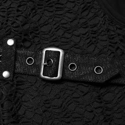 PUNK RAVE T-Shirt Pour Hommes 'Punk Mesh' Noir 26 PUNK RAVE T-Shirt Pour Hommes 'Punk Mesh' Noir -ALCHEMY GOTHIC shop t shirt pour hommes punk mesh noir 11