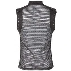 PUNK RAVE T-Shirt Sans Manches 'Burning Man' En Résille Marron 20 PUNK RAVE T-Shirt Sans Manches 'Burning Man' En Résille Marron -ALCHEMY GOTHIC shop t shirt sans manches burning man en resille marron 7