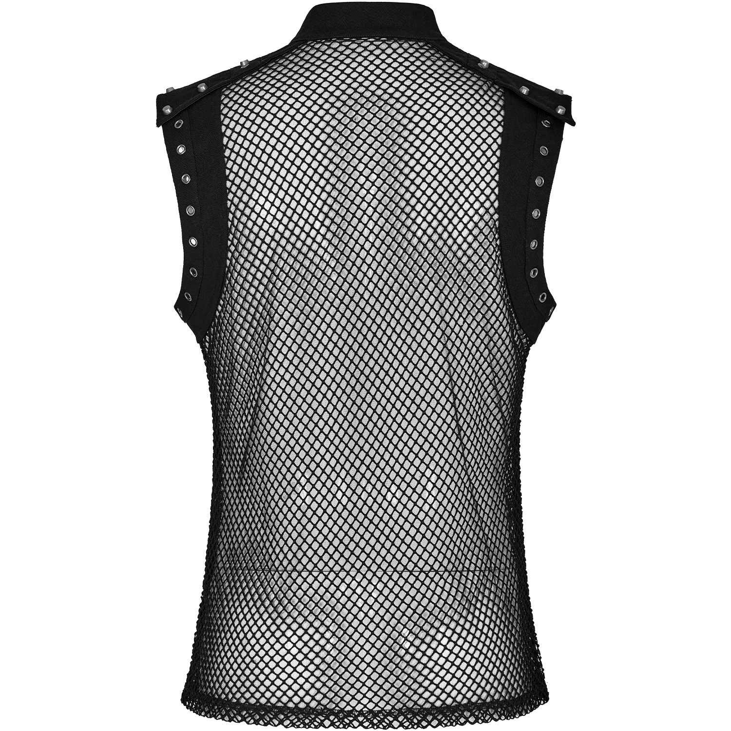 PUNK RAVE T-Shirt Sans Manches 'Burning Man' En Résille Noire 13 PUNK RAVE T-Shirt Sans Manches 'Burning Man' En Résille Noire – Image 11