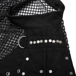 PUNK RAVE T-Shirt Sans Manches 'Burning Man' En Résille Noire 30 PUNK RAVE T-Shirt Sans Manches 'Burning Man' En Résille Noire -ALCHEMY GOTHIC shop t shirt sans manches burning man en resille noire 13