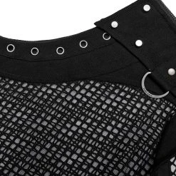 PUNK RAVE T-Shirt Sans Manches 'Burning Man' En Résille Noire 31 PUNK RAVE T-Shirt Sans Manches 'Burning Man' En Résille Noire -ALCHEMY GOTHIC shop t shirt sans manches burning man en resille noire 14