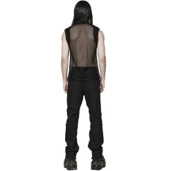 PUNK RAVE T-Shirt Sans Manches 'Burning Man' En Résille Noire 22 PUNK RAVE T-Shirt Sans Manches 'Burning Man' En Résille Noire -ALCHEMY GOTHIC shop t shirt sans manches burning man en resille noire 5