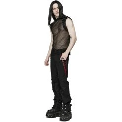 PUNK RAVE T-Shirt Sans Manches 'Burning Man' En Résille Noire 23 PUNK RAVE T-Shirt Sans Manches 'Burning Man' En Résille Noire -ALCHEMY GOTHIC shop t shirt sans manches burning man en resille noire 6
