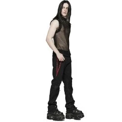 PUNK RAVE T-Shirt Sans Manches 'Burning Man' En Résille Noire 24 PUNK RAVE T-Shirt Sans Manches 'Burning Man' En Résille Noire -ALCHEMY GOTHIC shop t shirt sans manches burning man en resille noire 7