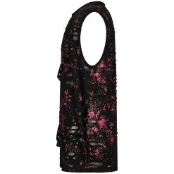 PUNK RAVE T-Shirt Sans Manches 'Printing Punk' Noir Et Rouge -ALCHEMY GOTHIC shop t shirt sans manches printing punk noir et rouge 10