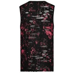 PUNK RAVE T-Shirt Sans Manches 'Printing Punk' Noir Et Rouge -ALCHEMY GOTHIC shop t shirt sans manches printing punk noir et rouge 9