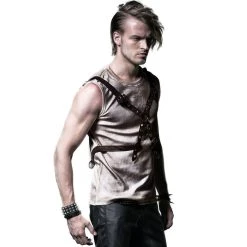 PUNK RAVE T-Shirt Steampunk 'Lazarus' Beige -ALCHEMY GOTHIC shop t shirt steampunk lazarus beige 3