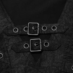 PUNK RAVE T-Shirt 'Stylish Mesh' Noir -ALCHEMY GOTHIC shop t shirt stylish mesh noir 10