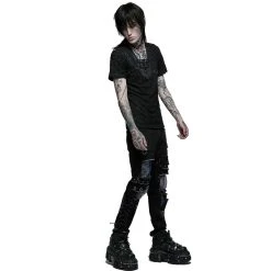 PUNK RAVE T-Shirt 'Stylish Mesh' Noir -ALCHEMY GOTHIC shop t shirt stylish mesh noir 5