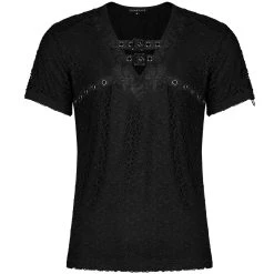 PUNK RAVE T-Shirt 'Stylish Mesh' Noir -ALCHEMY GOTHIC shop t shirt stylish mesh noir 7
