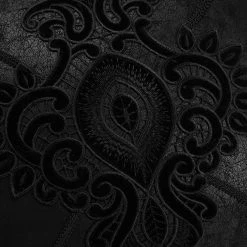 PUNK RAVE Taie D'Oreiller Décorative 'Gothic Cozy' Noire -ALCHEMY GOTHIC shop taie d oreiller decorative gothic cozy noire 3