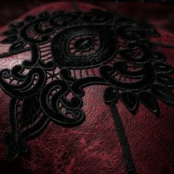 PUNK RAVE Taie D'Oreiller Décorative 'Gothic Cozy' Rouge 17 PUNK RAVE Taie D'Oreiller Décorative 'Gothic Cozy' Rouge -ALCHEMY GOTHIC shop taie d oreiller decorative gothic cozy rouge 5