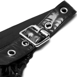 PUNK RAVE Top à Bretelles 'Toxic' En Vinyle Noir -ALCHEMY GOTHIC shop top a bretelles toxic en vinyle noir 13