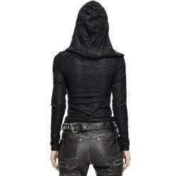 DEVIL FASHION Haut Manches Longues 'Badriyah' Noir Avec Capuche... 24 DEVIL FASHION Haut Manches Longues 'Badriyah' Noir Avec Capuche... -ALCHEMY GOTHIC shop top a capuche asymetrique cyber game noir 22