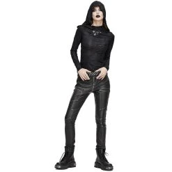 DEVIL FASHION Haut Manches Longues 'Badriyah' Noir Avec Capuche... 27 DEVIL FASHION Haut Manches Longues 'Badriyah' Noir Avec Capuche... -ALCHEMY GOTHIC shop top a capuche asymetrique cyber game noir 25