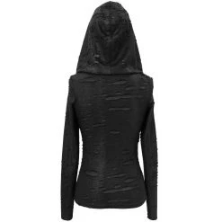 DEVIL FASHION Haut Manches Longues 'Badriyah' Noir Avec Capuche... 37 DEVIL FASHION Haut Manches Longues 'Badriyah' Noir Avec Capuche... -ALCHEMY GOTHIC shop top a capuche asymetrique cyber game noir 35