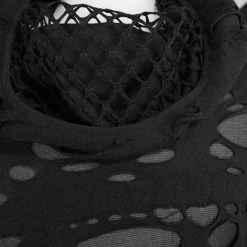 DEVIL FASHION Top à Capuche 'Gothic Damage' Noir -ALCHEMY GOTHIC shop top a capuche gothic damage noir 14