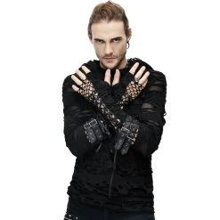 DEVIL FASHION Top à Capuche 'Gothic Damage' Noir -ALCHEMY GOTHIC shop top a capuche gothic damage noir 8